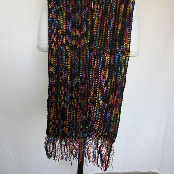 Handwoven by Mary Jane Roddy Multicolored Women’s Long Scarf With Fringe - Picture 3 of 8